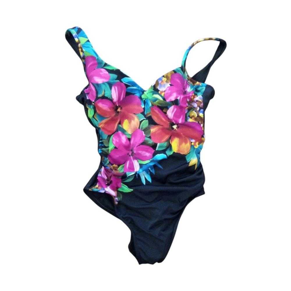 Size 8 Miraclesuit one piece floral bathing suit